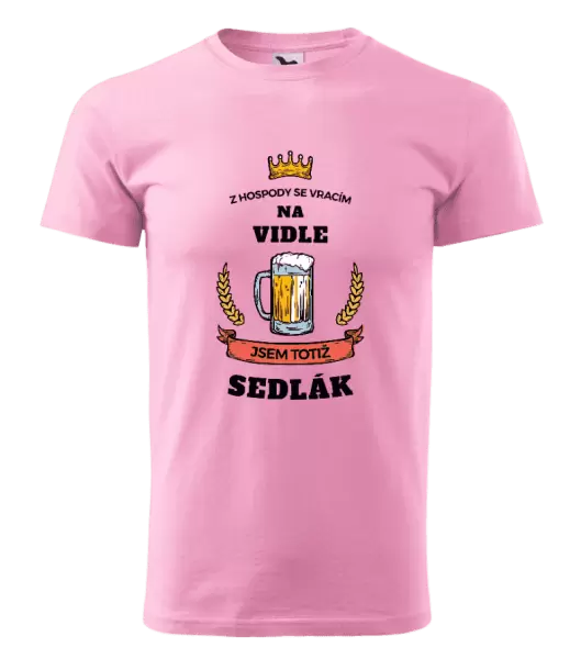 Pánské tričko Z hospody se vracím - Sedlák