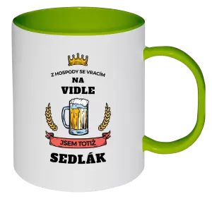 Plastový hrnek Z hospody se vracím - Sedlák