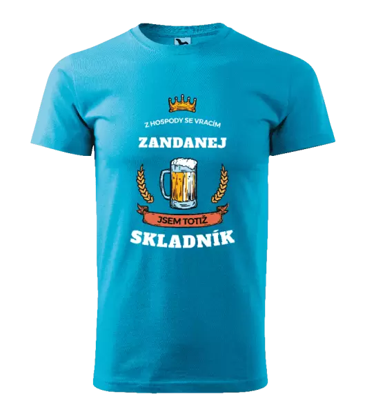 Pánské tričko Z hospody se vracím - Skladník