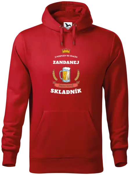 Pánská mikina Z hospody se vracím - Skladník