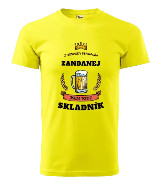 Pánské tričko Z hospody se vracím - Skladník