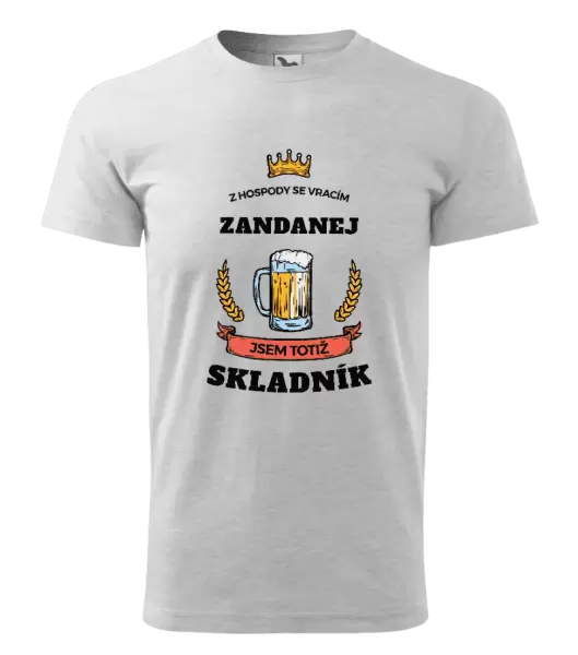 Pánské tričko Z hospody se vracím - Skladník