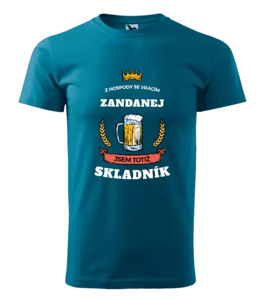 Pánské tričko Z hospody se vracím - Skladník