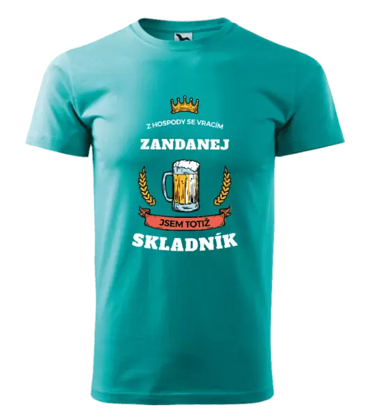 Pánské tričko Z hospody se vracím - Skladník