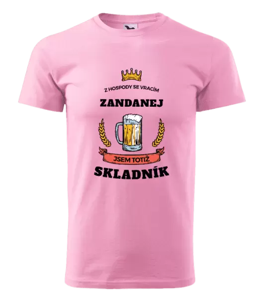 Pánské tričko Z hospody se vracím - Skladník