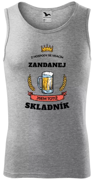 Pánské tílko Z hospody se vracím - Skladník