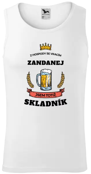 Pánské tílko Z hospody se vracím - Skladník