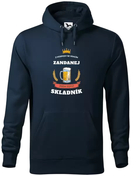 Pánská mikina Z hospody se vracím - Skladník