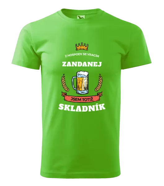 Pánské tričko Z hospody se vracím - Skladník