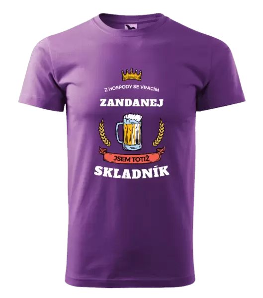 Pánské tričko Z hospody se vracím - Skladník