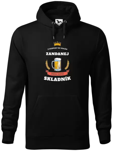 Pánská mikina Z hospody se vracím - Skladník