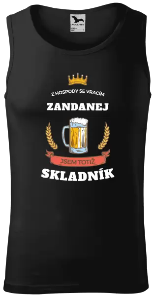 Pánské tílko Z hospody se vracím - Skladník