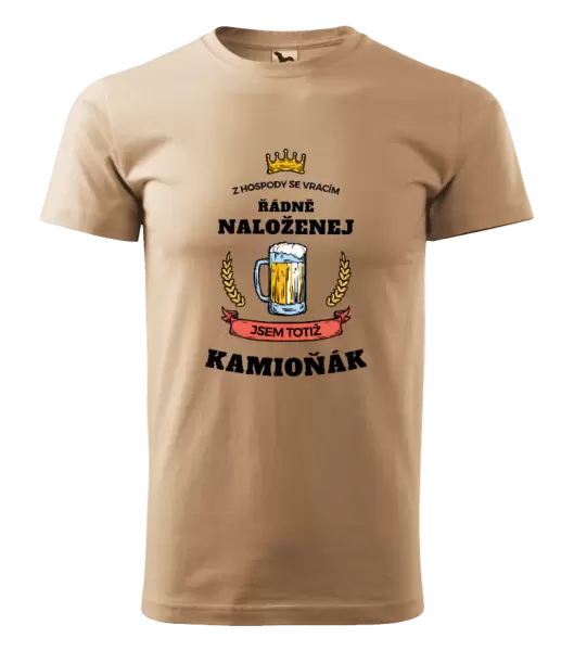 Pánské tričko Z hospody se vracím - Kamioňák