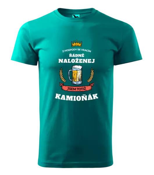 Pánské tričko Z hospody se vracím - Kamioňák