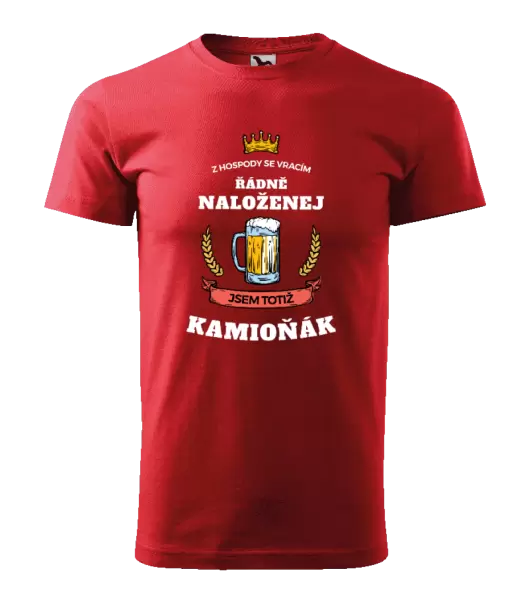 Pánské tričko Z hospody se vracím - Kamioňák
