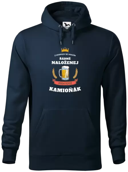 Pánská mikina Z hospody se vracím - Kamioňák