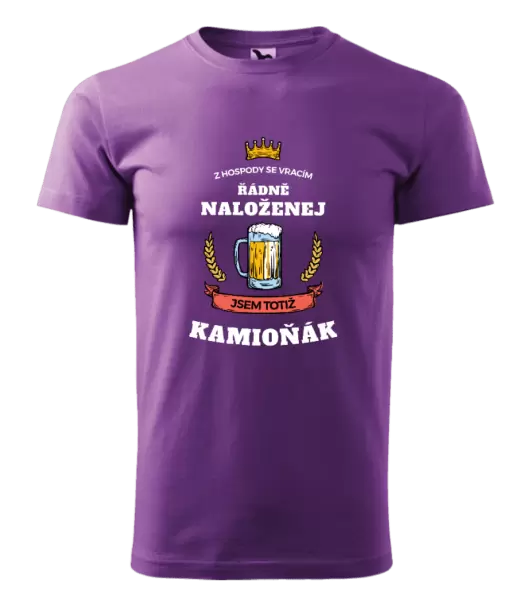 Pánské tričko Z hospody se vracím - Kamioňák