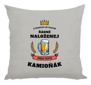 Polštář Z hospody se vracím - Kamioňák