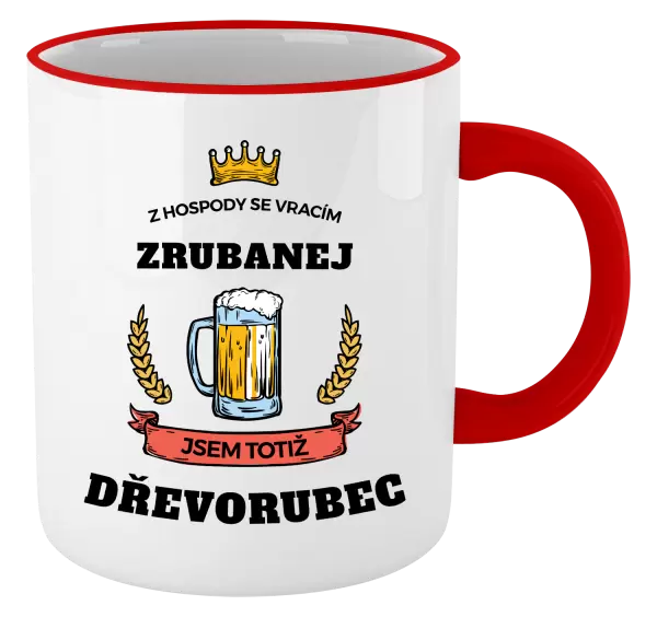 Hrnek Z hospody se vracím - Dřevorubec