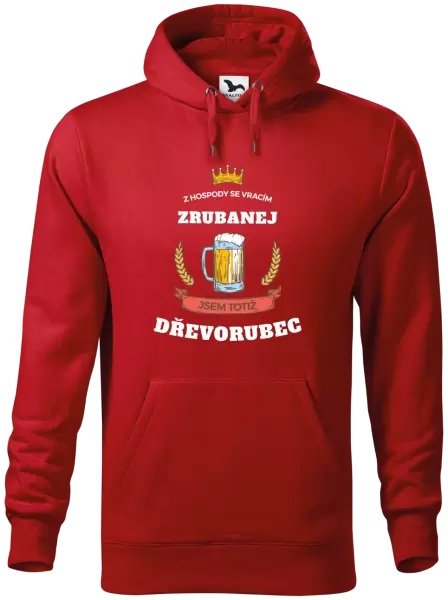 Pánská mikina Z hospody se vracím - Dřevorubec