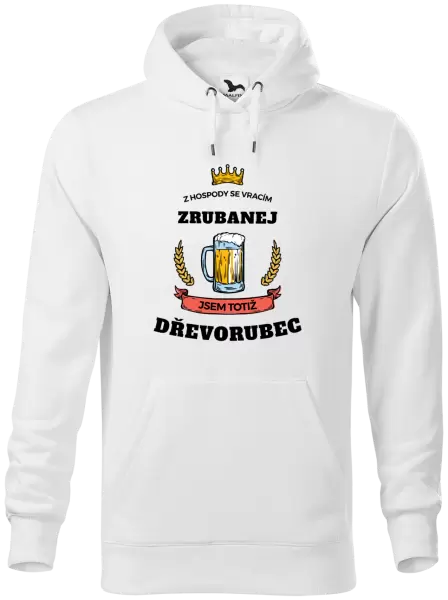 Pánská mikina Z hospody se vracím - Dřevorubec
