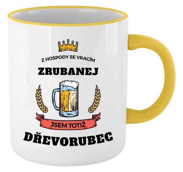 Hrnek Z hospody se vracím - Dřevorubec