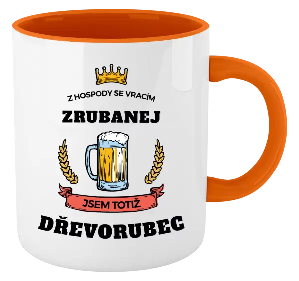 Hrnek Z hospody se vracím - Dřevorubec