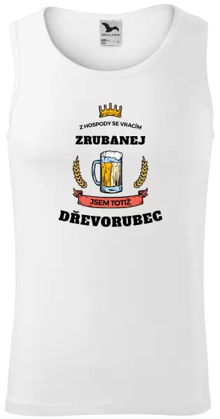 Pánské tílko Z hospody se vracím - Dřevorubec