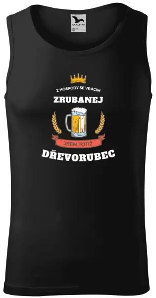 Pánské tílko Z hospody se vracím - Dřevorubec