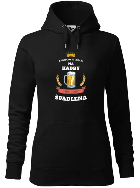 Dámská mikina Z hospody se vracím - Švadlena