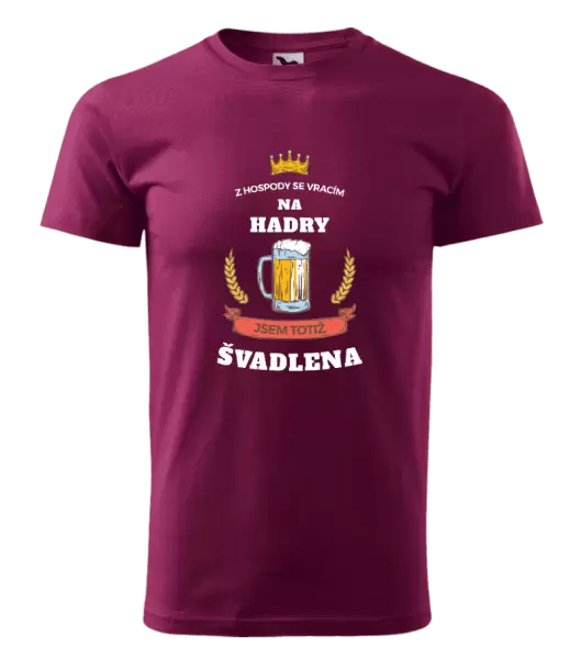 Pánské tričko Z hospody se vracím - Švadlena