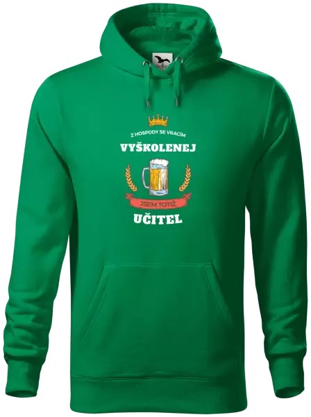 Pánská mikina Z hospody se vracím - Učitel