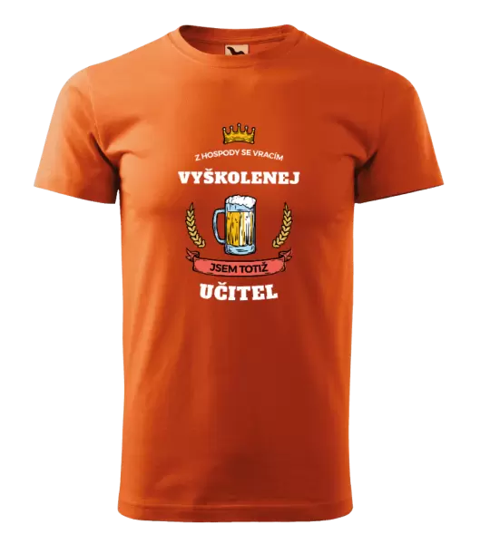 Pánské tričko Z hospody se vracím - Učitel