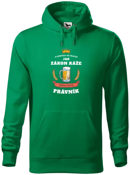 Pánská mikina Z hospody se vracím - Právník