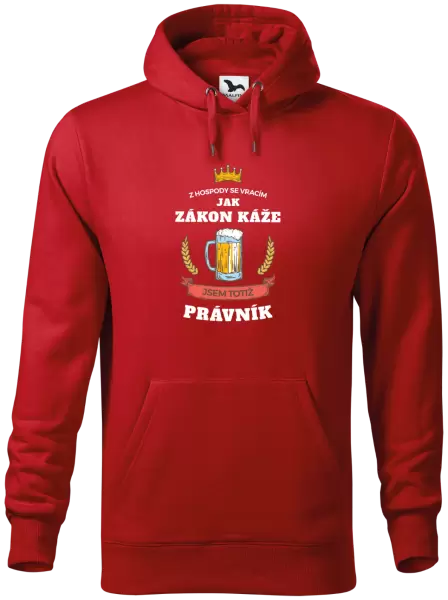 Pánská mikina Z hospody se vracím - Právník