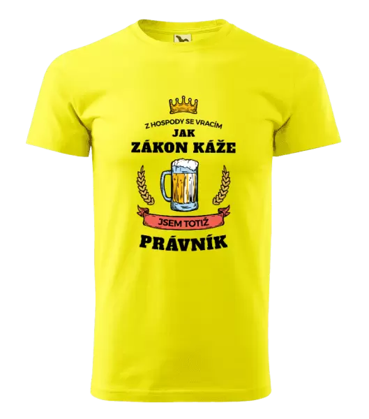 Pánské tričko Z hospody se vracím - Právník