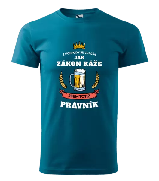 Pánské tričko Z hospody se vracím - Právník