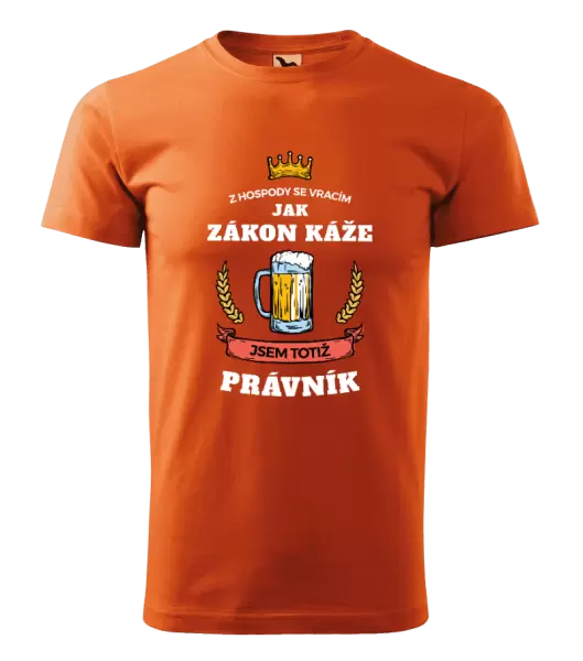 Pánské tričko Z hospody se vracím - Právník