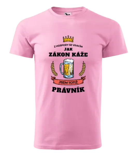 Pánské tričko Z hospody se vracím - Právník