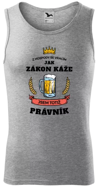 Pánské tílko Z hospody se vracím - Právník