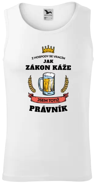 Pánské tílko Z hospody se vracím - Právník