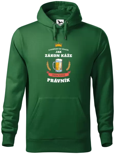 Pánská mikina Z hospody se vracím - Právník
