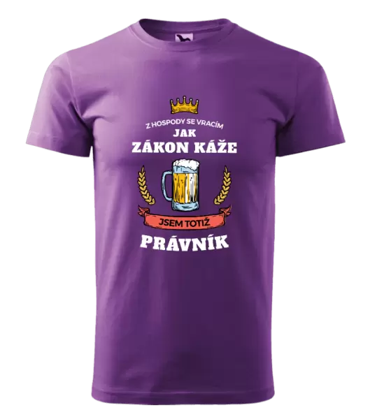 Pánské tričko Z hospody se vracím - Právník
