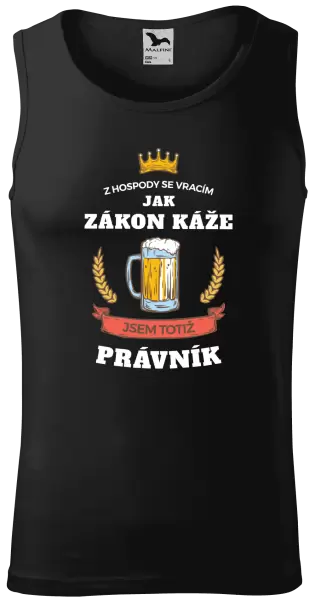 Pánské tílko Z hospody se vracím - Právník