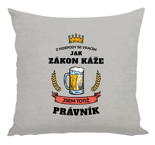 Polštář Z hospody se vracím - Právník