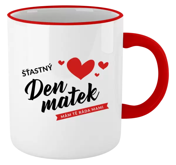 Hrnek Šťastný den matek - mám tě ráda mami