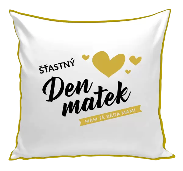 Polštář Šťastný den matek - mám tě ráda mami