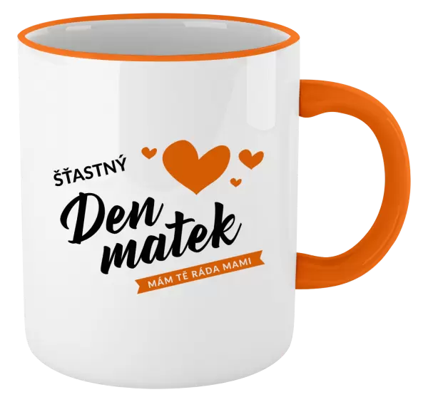 Hrnek Šťastný den matek - mám tě ráda mami