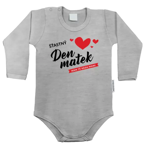 Dětské body Šťastný den matek - mám tě ráda mami