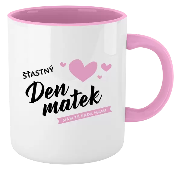 Hrnek Šťastný den matek - mám tě ráda mami